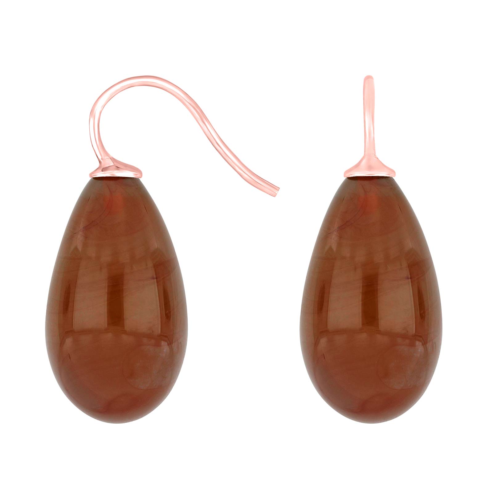 Rosévergoldet Ohrringe Mit Haken O1491
