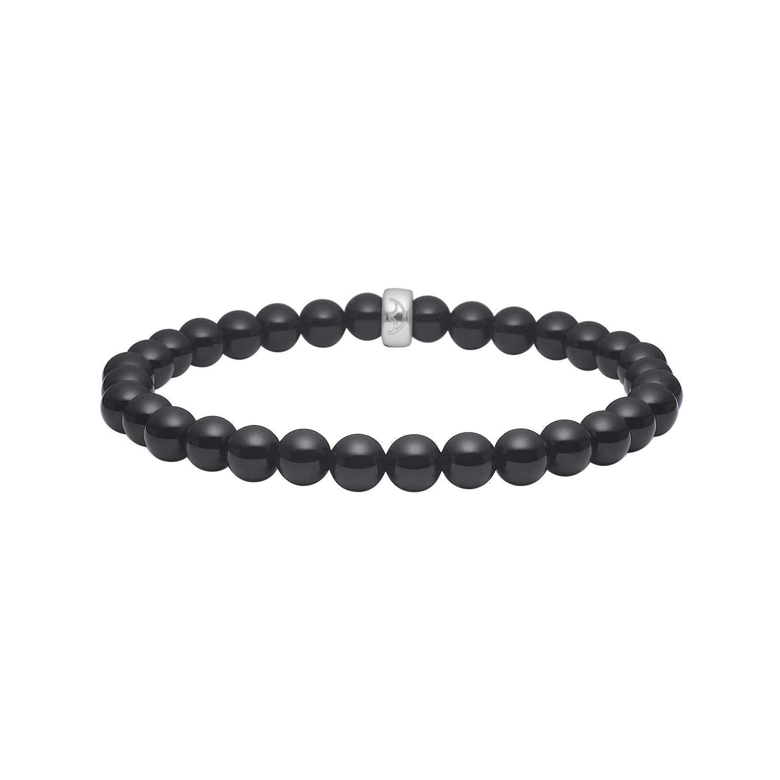 Schwarz agate 6mm Armband
