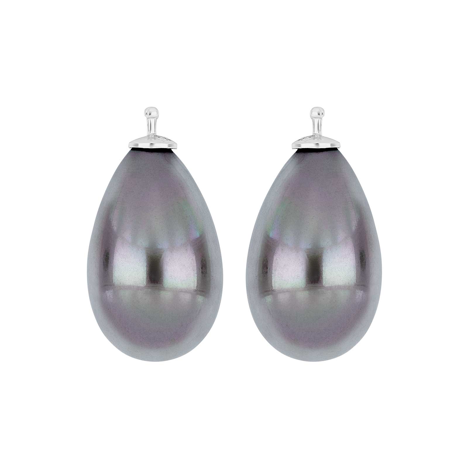 Rhodiniert, System-einhänger, E36, 22x13mm, mallorquinisches Kleinod