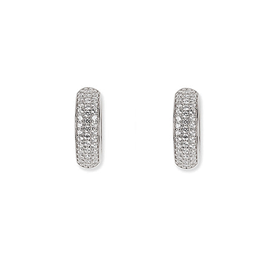 System-Creolen Lara, 16x5mm, mit Steinbesatz, Silber 925