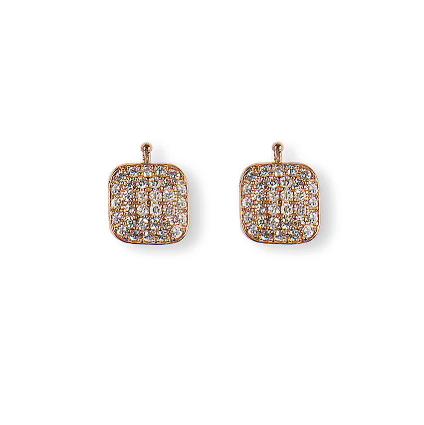 System-Einhänger E41, Paar, 10x10mm, Kissenform, Pavé