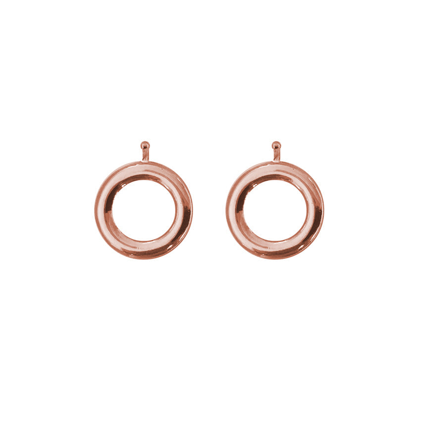 System-Einhänger E71, Paar, 15x15mm, Kreis, Silber 925