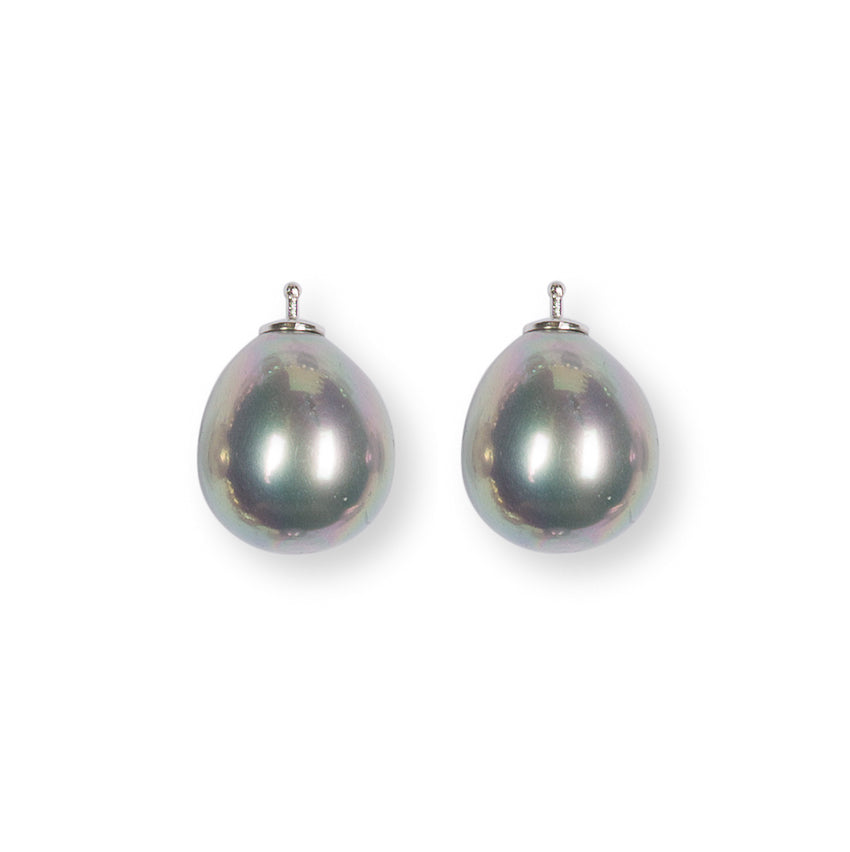 System-Einhänger E10, Paar, 16x14mm, Tropfenperle